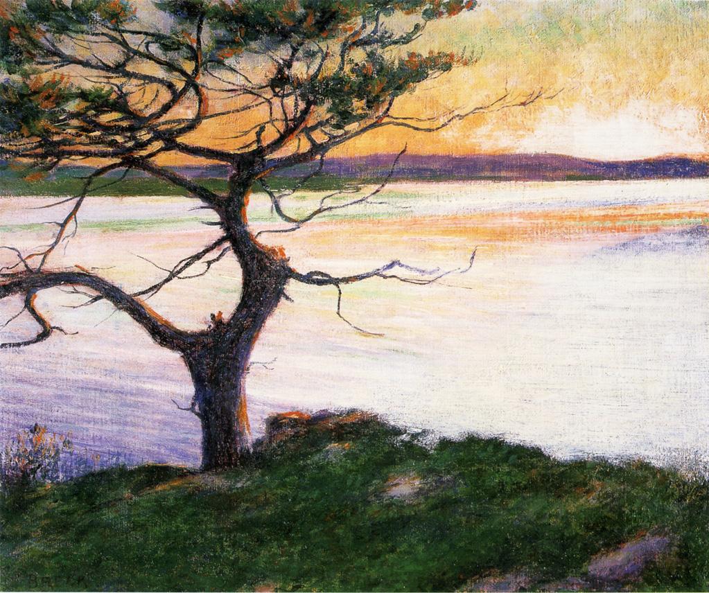 cross Ipswich Bay, Near Cambridge Beach by John Leslie Breck,A3(16x12")Poster