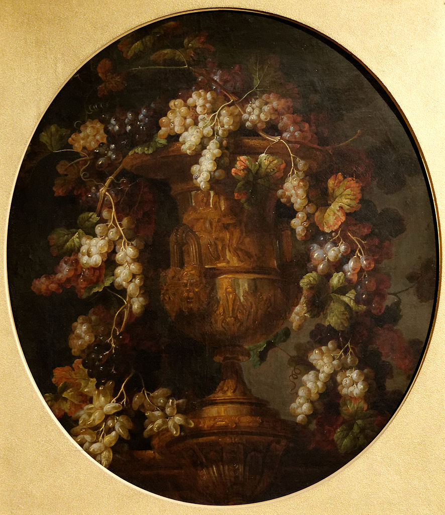 Vase with Fruit, vintage artwork by Jean-Baptiste Belin de Fontenay, 12x8" (A4) Poster
