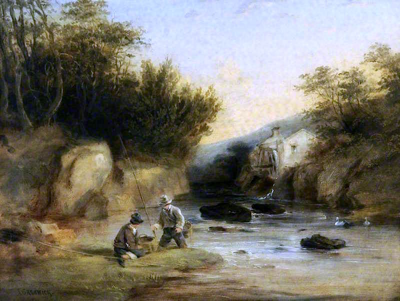 The Millstream, vintage artwork by Thomas Creswick, A3 (16x12") Poster Print