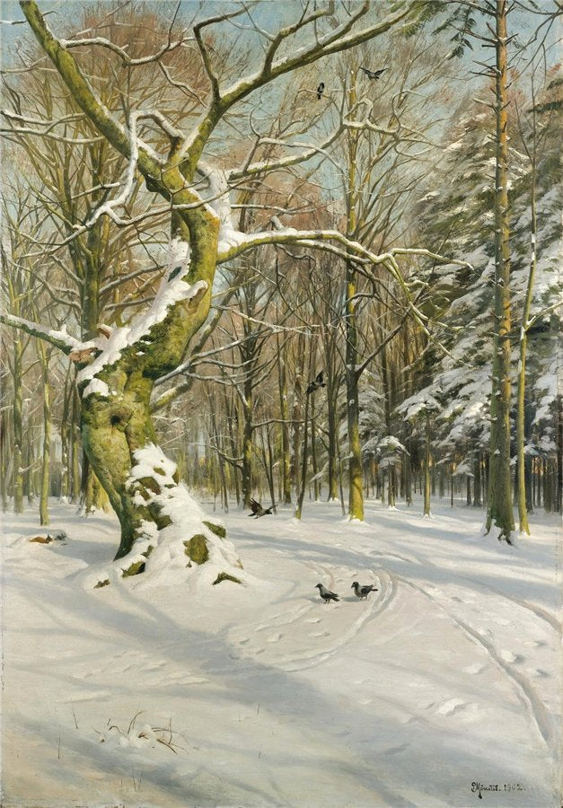 Tracks through the Forest by Peder Mork Monsted,A3(16x12")Poster