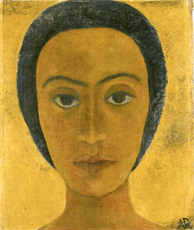 Roman Woman before a Golden Background by Anita Rée,16x12(A3) Poster
