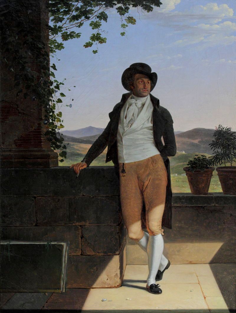 Portrait of Philippe-Henri Coclers, vintage artwork by Louis Gauffier, 12x8" (A4) Poster