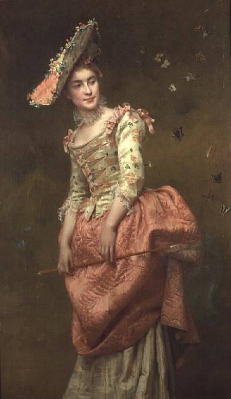 La Charmeuse, vintage artwork by Emile Villa, 12x8" (A4) Poster
