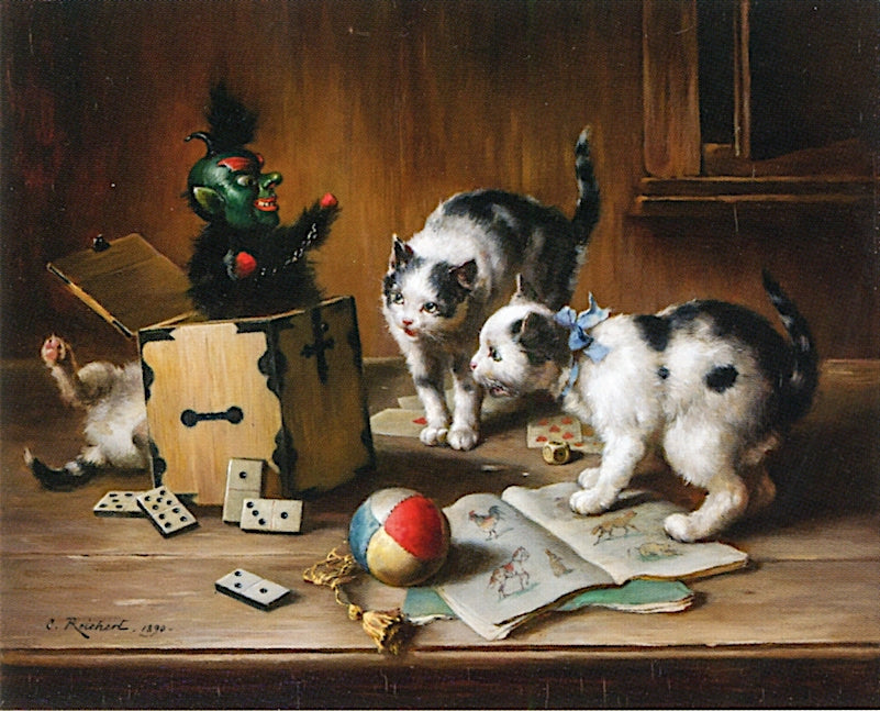 Jack in the Box, vintage artwork by Carl Reichert, 12x8" (A4) Poster