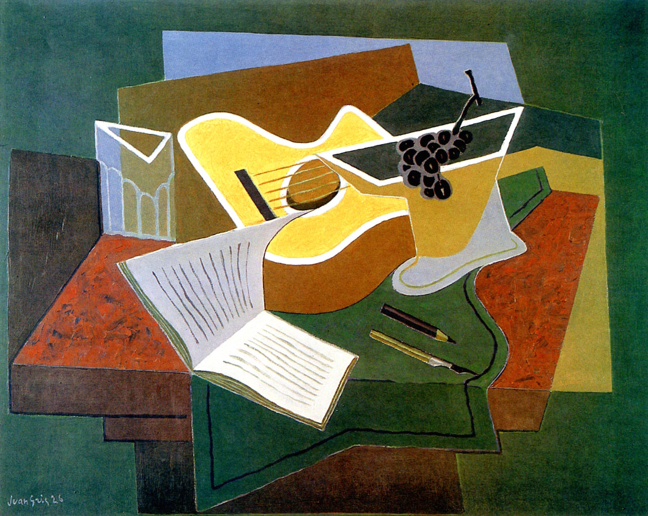The Album, vintage artwork by Juan Gris, 12x8" (A4) Poster