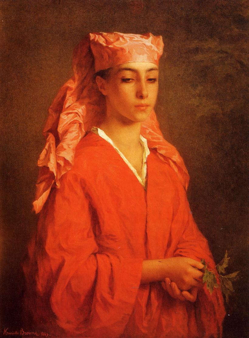 A North African Fellah, vintage artwork by Henriette Browne, 12x8" (A4) Poster