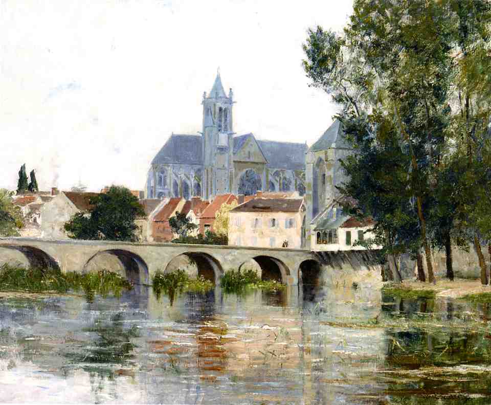 Moret-Sur-Loing, vintage artwork by William Lamb Picknell, 12x8" (A4) Poster
