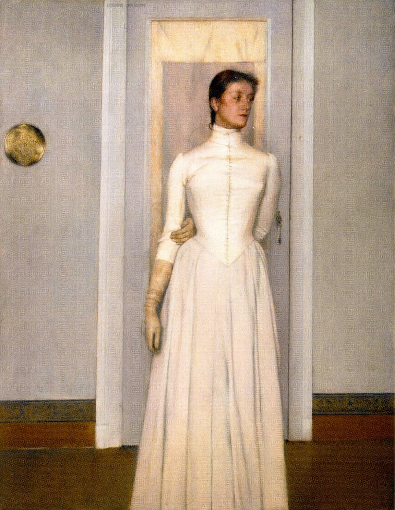Marguerite Khnopff, vintage artwork by Fernand Khnopff, 12x8" (A4) Poster