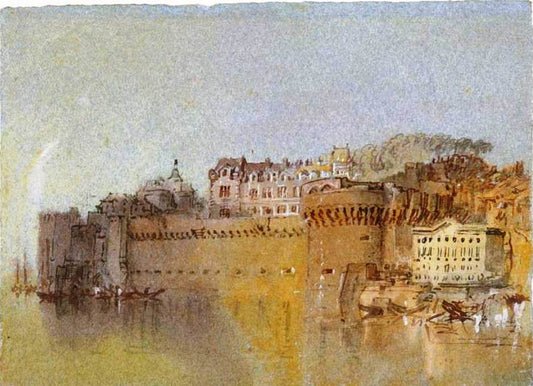 Ancenis, the Castle, vintage artwork by Joseph Mallord William Turner, 12x8" (A4) Poster