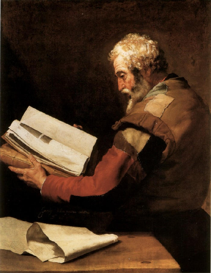 Anaxagoras, vintage artwork by Jusepe de Ribera, 12x8" (A4) Poster