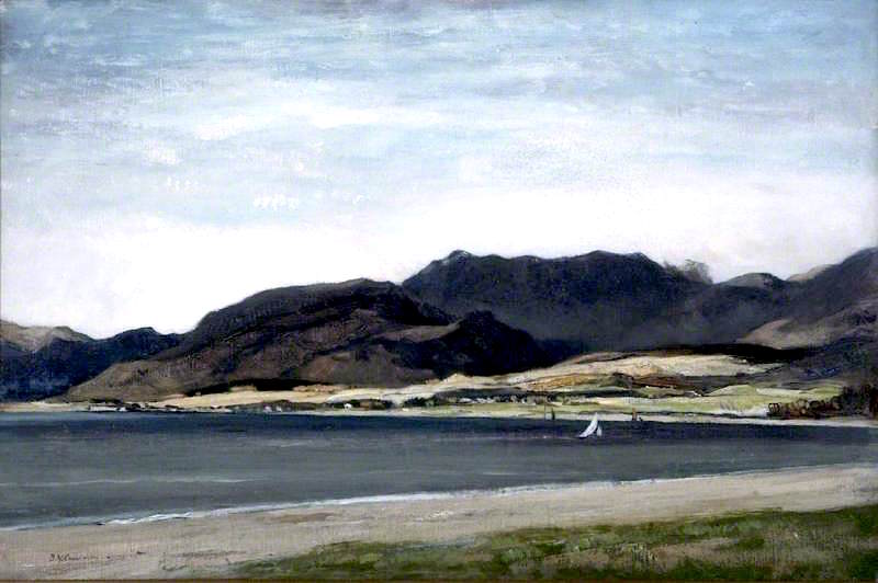 The Hills of Ardgower, vintage artwork by Sir David Young Cameron, RA, 12x8" (A4) Poster