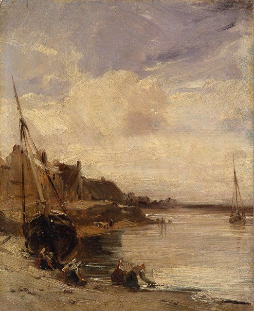 Low Tide at Boulogne, vintage artwork by Richard Parkes Bonington, A3 (16x12") Poster Print