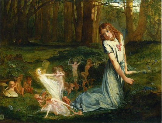 A Glimpse of the Fairies, vintage artwork by Charles Hutton Lear, A3 (16x12") Poster Print