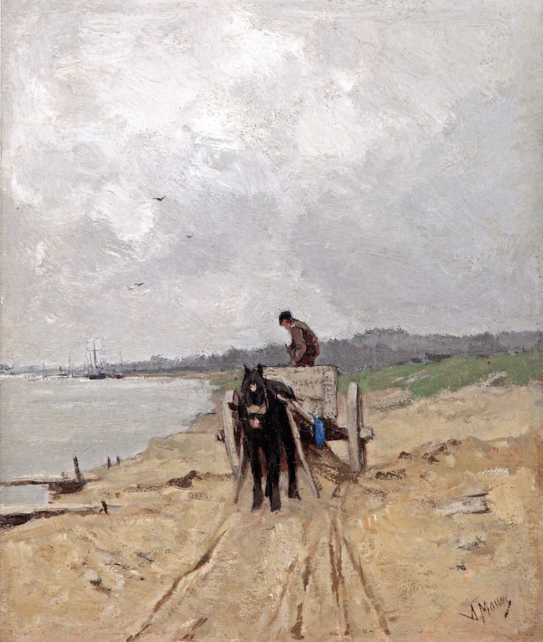 The Sand Cart, vintage artwork by Anton Mauve, 12x8" (A4) Poster