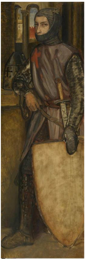 Godfrey of Bouillon, vintage artwork by Jan August Hendrik Leys, A3 (16x12") Poster Print