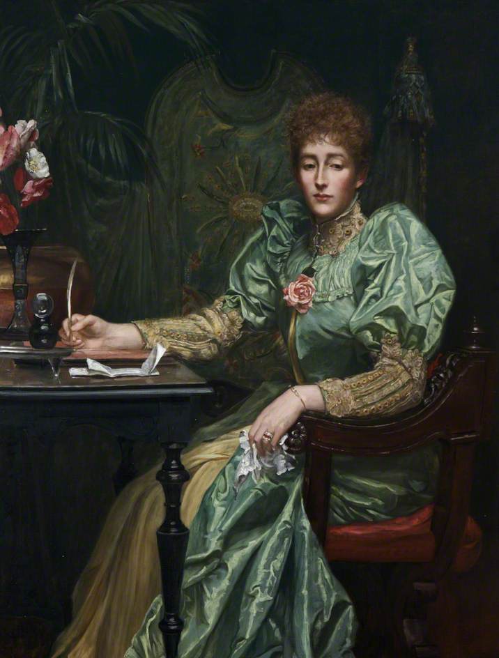 Lady Frances Layland-Barratt, vintage artwork by Valentine Cameron Prinsep, 12x8" (A4) Poster