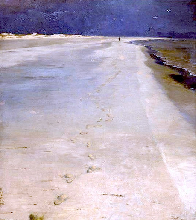Оn the South Beach of Skagen, vintage artwork by Peder Severin Kroyer, 12x8" (A4) Poster
