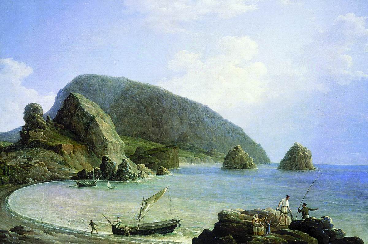 View of Mount Ayu-Dag, Crimea, vintage artwork by Nikanor Chernetsov, A3 (16x12") Poster Print