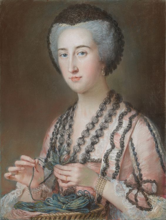 Susannah Hoare, Viscountess Dungarvan, later Countess of Ailesbury, vintage artwork by William Hoare, 12x8" (A4) Poster