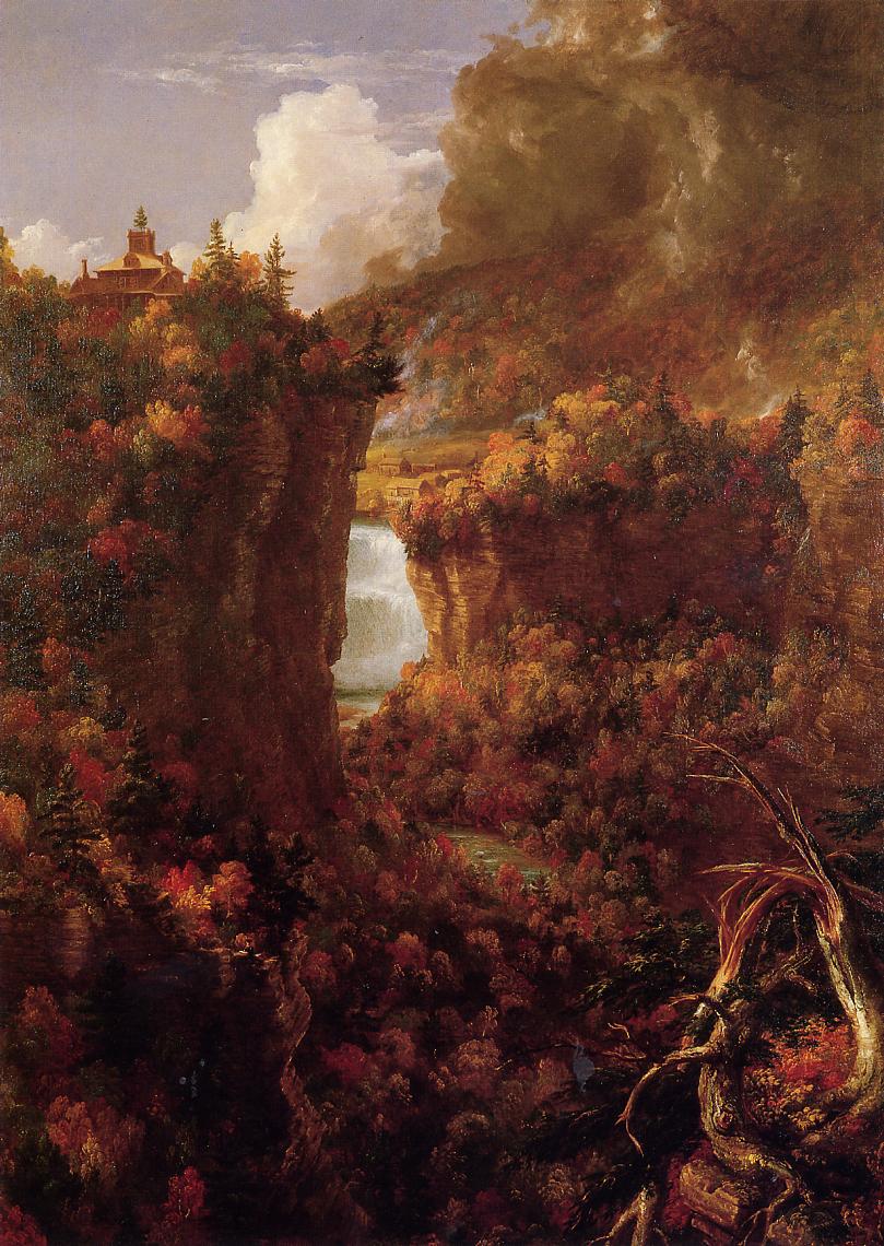 Portage Falls on the Genesee, vintage artwork by Thomas Cole, A3 (16x12") Poster Print