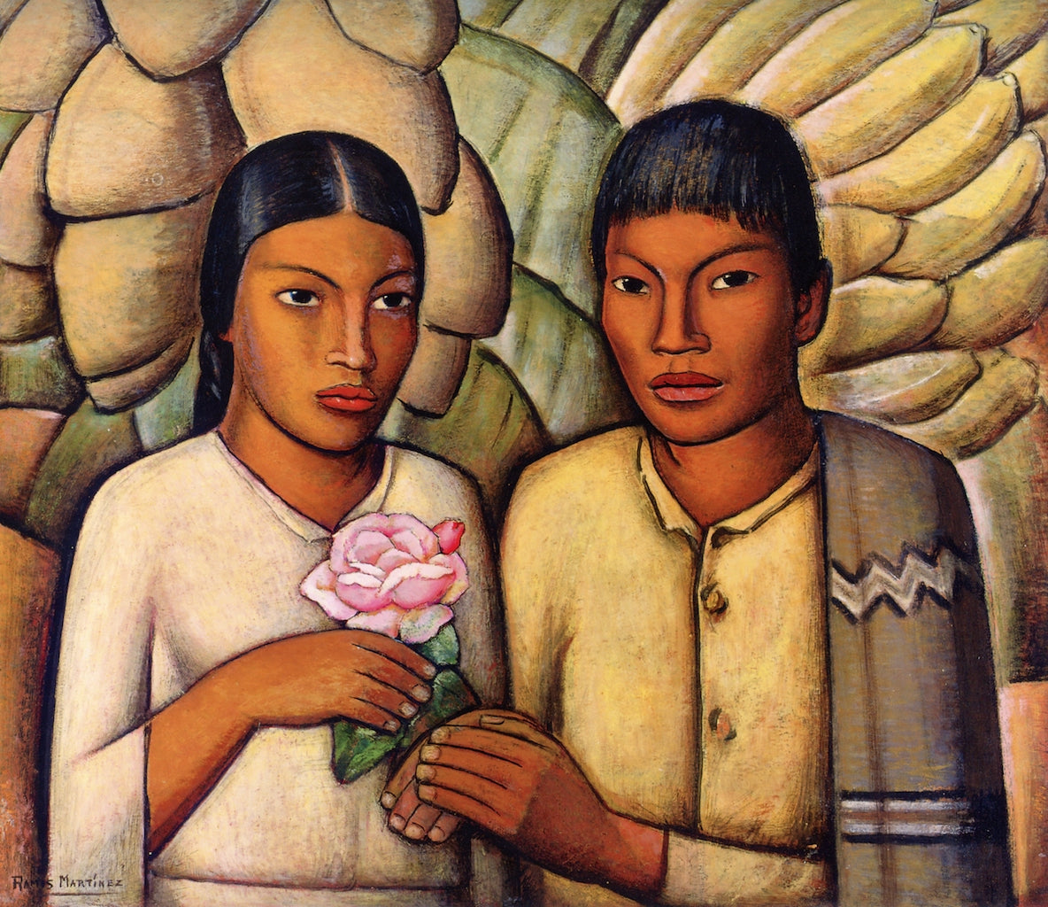 Casamiento Indio, vintage artwork by Alfredo Ramos Martinez, 12x8" (A4) Poster