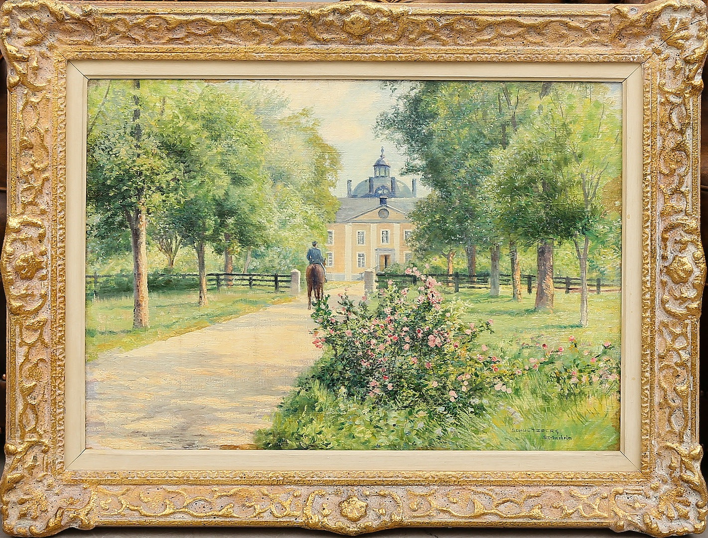 Strömsholm, vintage artwork by Anshelm Schultzberg, 12x8" (A4) Poster