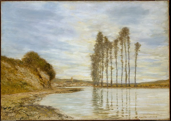 View of the Seine: Harp of the Winds, vintage artwork by Homer Dodge Martin, 12x8" (A4) Poster