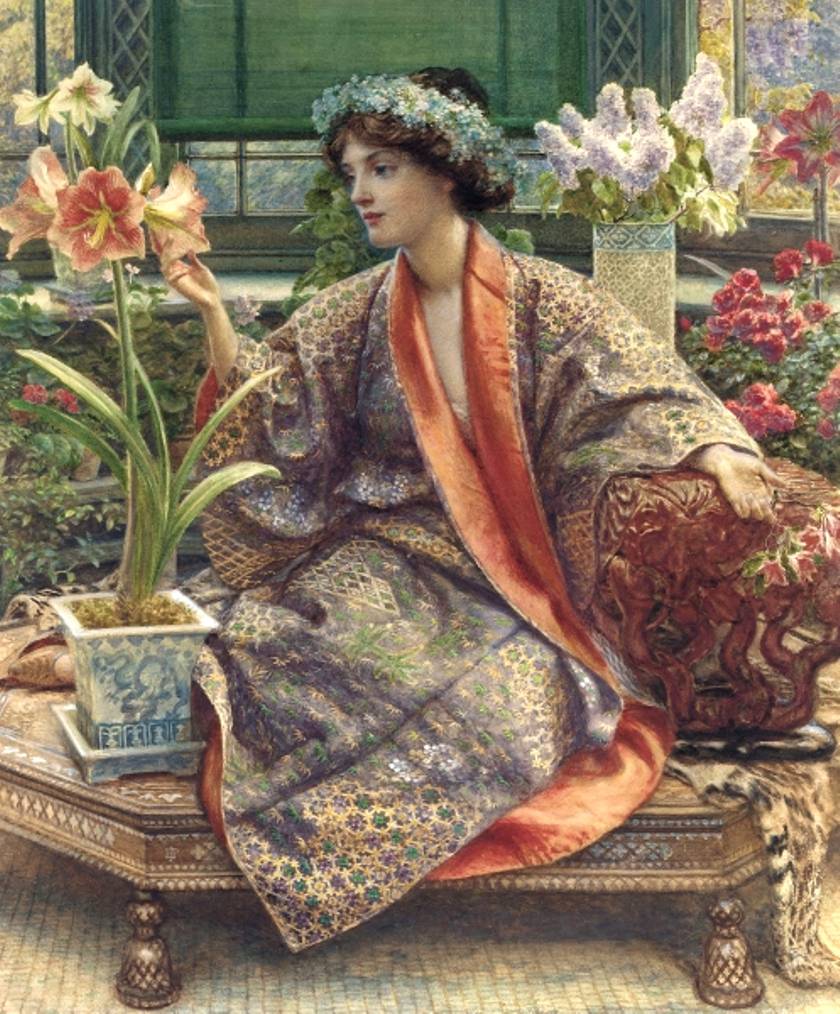 A Hot-House Flower, vintage artwork by Sir Edward John Poynter, 12x8" (A4) Poster