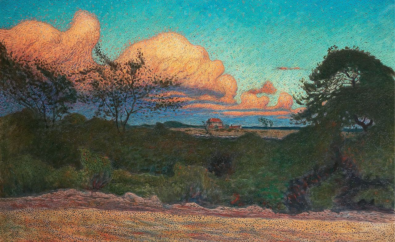 Swelling skies, vintage artwork by Nils Kreuger, 12x8" (A4) Poster