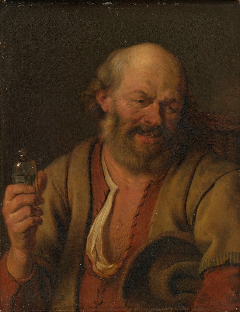 Man with a Bottle, vintage artwork by Ary de Vois, 12x8" (A4) Poster