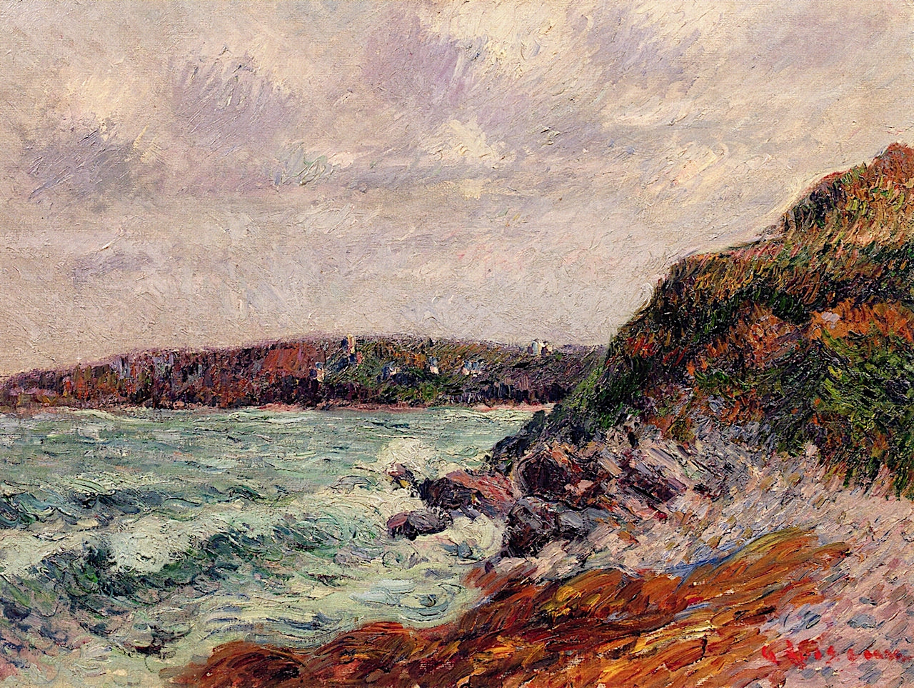 Bay of Treboul, vintage artwork by Gustave Loiseau, 12x8" (A4) Poster