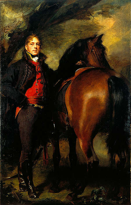 Major William Clunes, died 1829, vintage artwork by Sir Henry Raeburn, R.A., P.R.S.A., 12x8" (A4) Poster