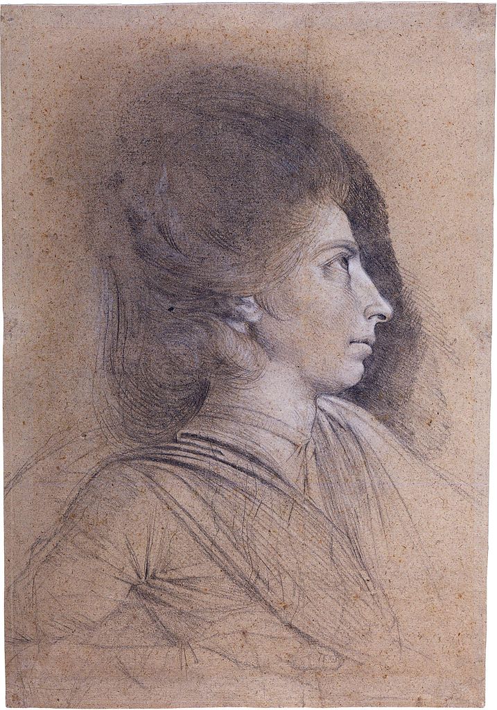 Portrait of Martha Hess, vintage artwork by Johann Heinrich Füseli, 12x8" (A4) Poster