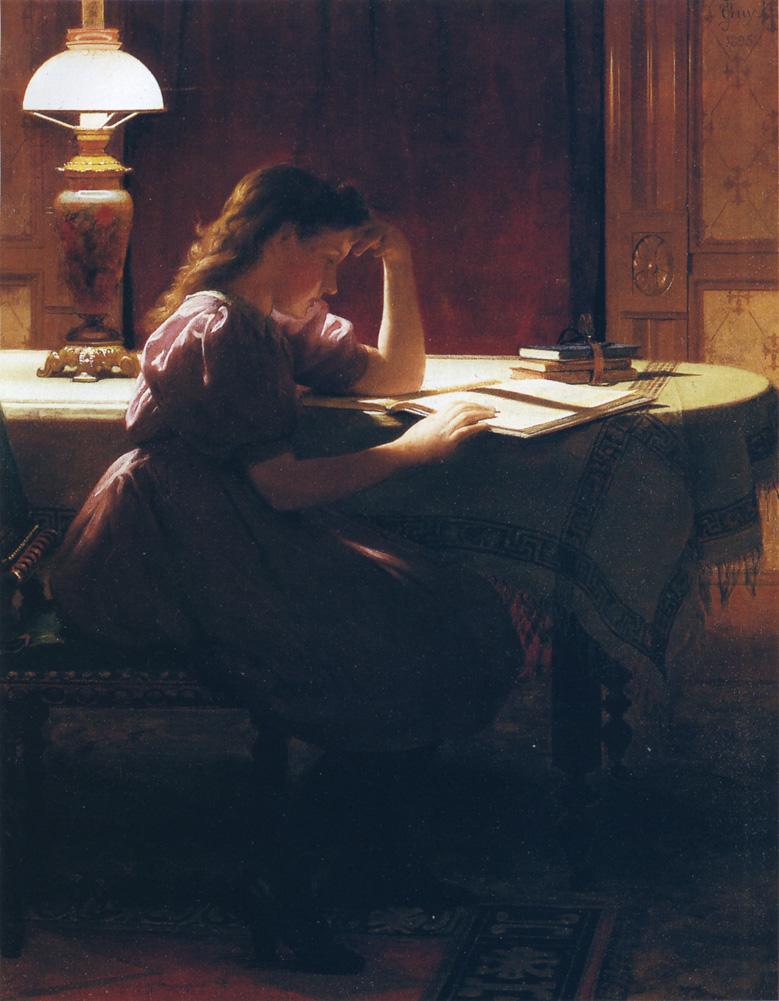 Preparing for the Next Day, vintage artwork by Seymour Joseph Guy, 12x8" (A4) Poster