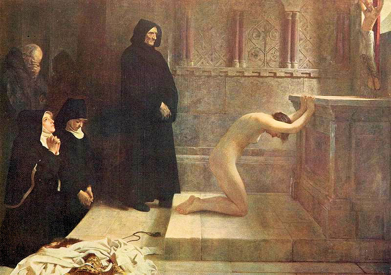 St. Elizabeth of Hungary Great Act of Renunciation, vintage artwork by Philip Hermogenes Calderon, 12x8" (A4) Poster