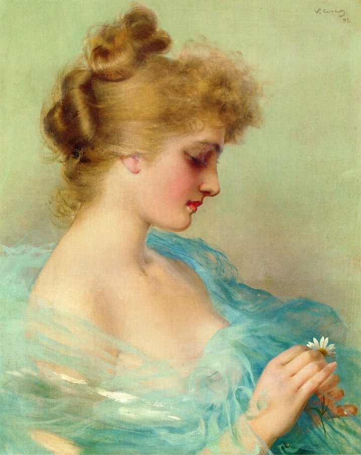 He Loves Me, He Loves Me Not by Vittorio Matteo Corcos,A3(16x12")Poster