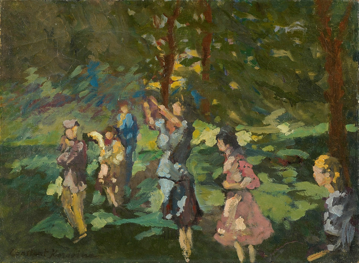 hildren playing in the park by Constantin Alexeevich Korovin,A3(16x12")Poster