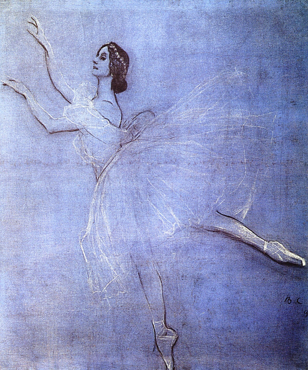 Anna Pavlova in the Ballet , vintage artwork by Valentin Serov, 12x8" (A4) Poster