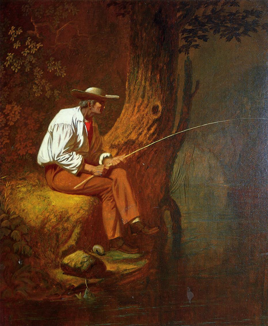 Mississippi Fisherman, vintage artwork by George Caleb Bingham, A3 (16x12") Poster Print