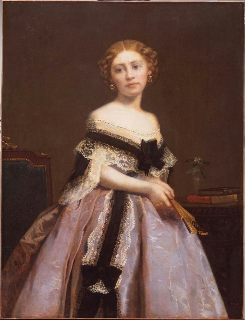 Mrs. Robert C. Winthrop (Frances Pickering Adams), vintage artwork by William Morris Hunt, 12x8" (A4) Poster