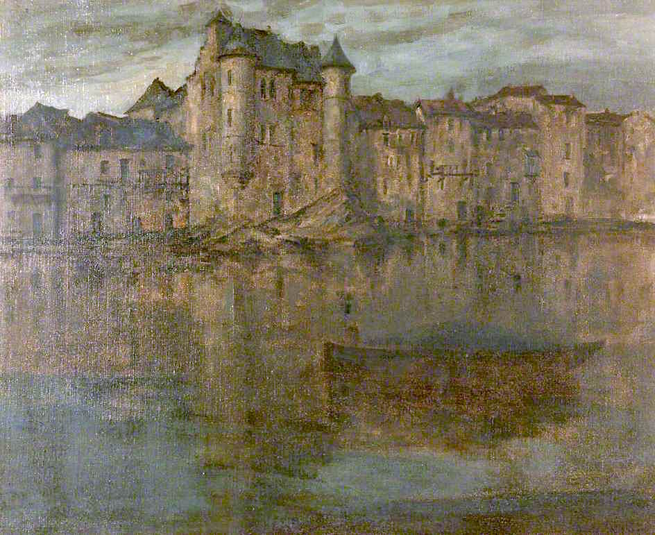 Old Houses at Espalion by Isobelle Ann Dods-Withers,16x12(A3) Poster