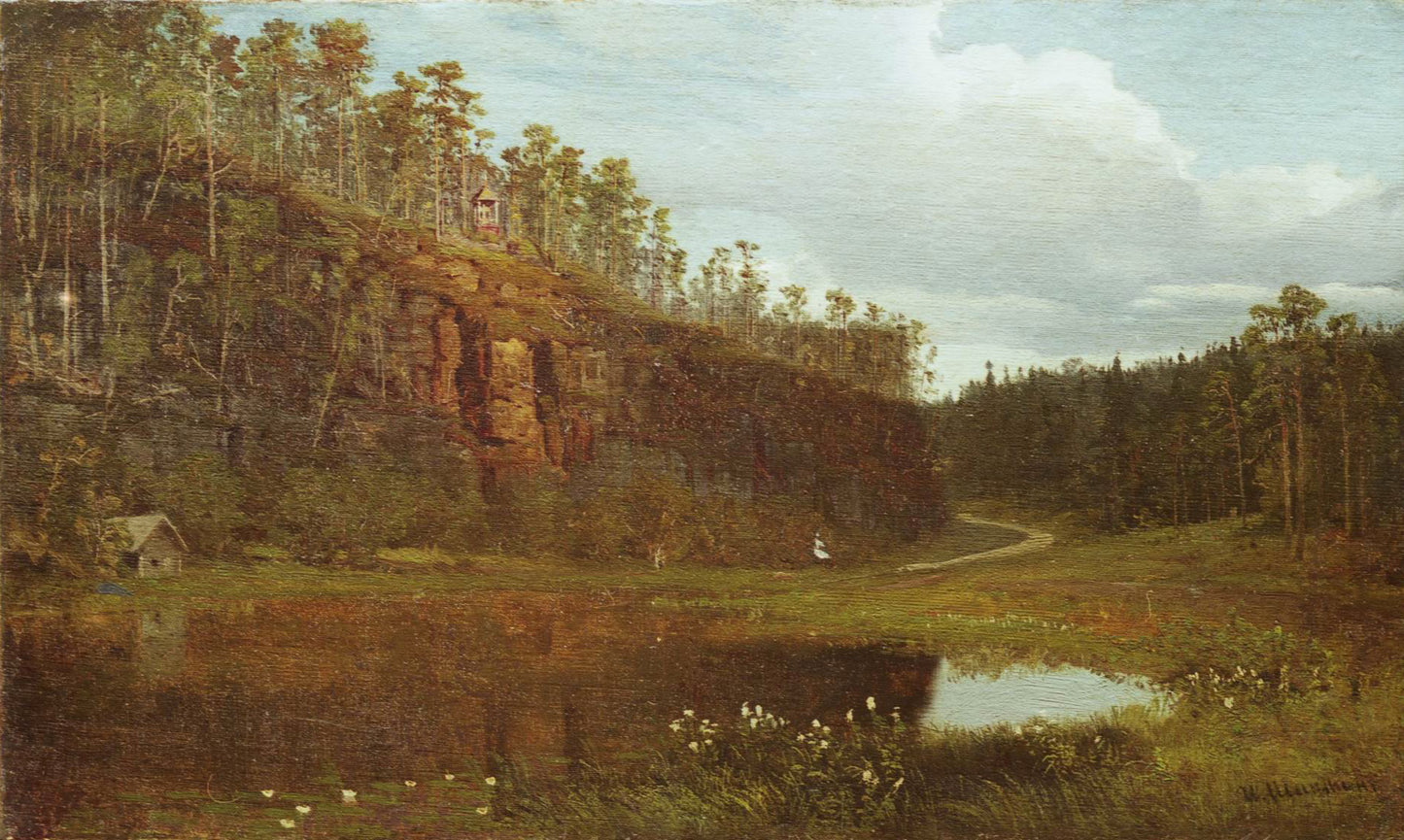 Before Sunset, vintage artwork by Ivan Ivanovich Shishkin, 12x8" (A4) Poster