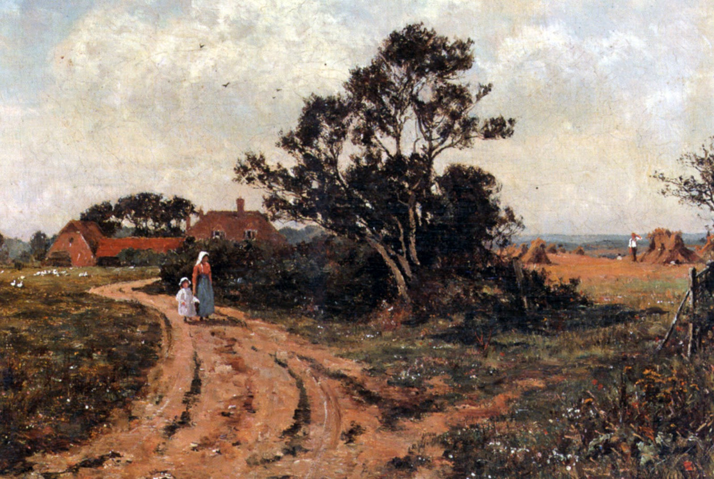 The Country Path, vintage artwork by Edward Wilkins Waite, 12x8" (A4) Poster