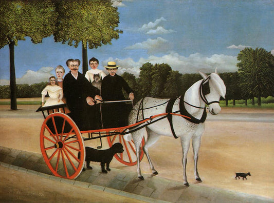Old Junior's Cart, vintage artwork by Henri Rousseau, 12x8" (A4) Poster