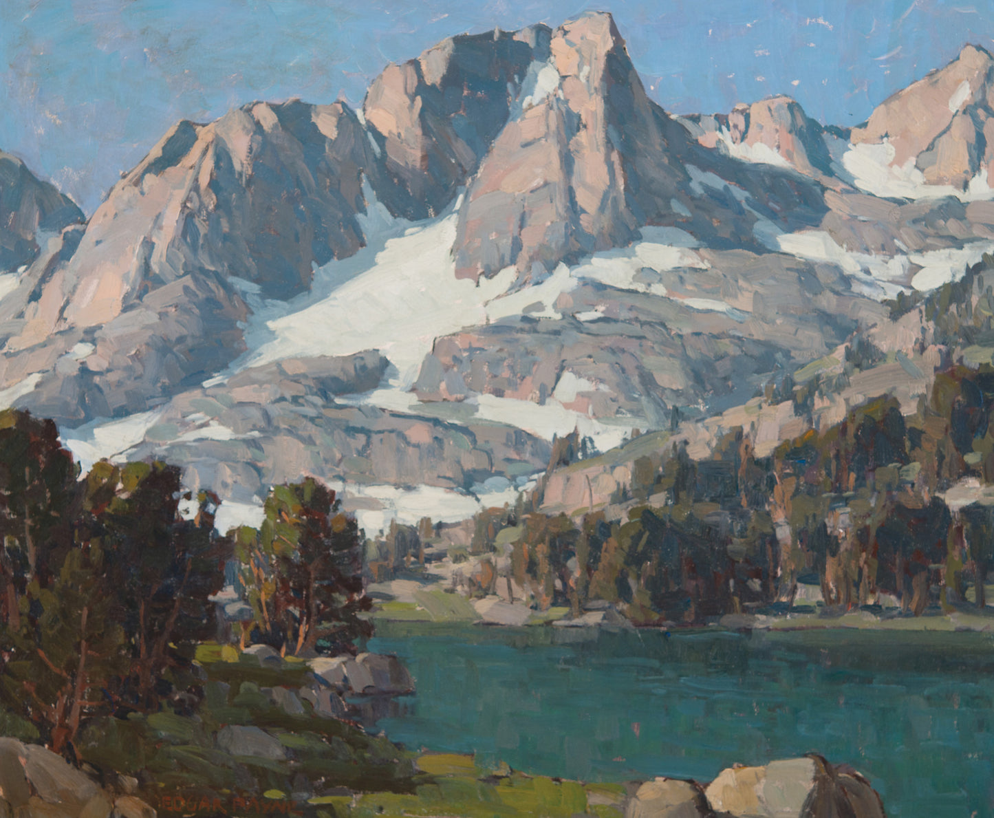Alpine Lake by Edgar Alwyn Payne,16x12(A3) Poster