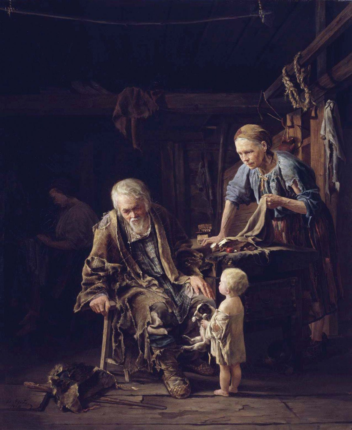 The Beggar's Holiday, vintage artwork by Valery Yakobi, 12x8" (A4) Poster