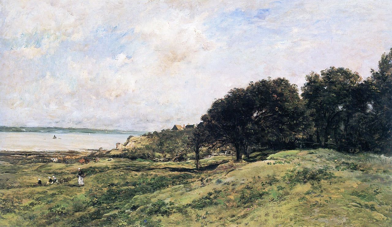 The Coast at Villerville, vintage artwork by Charles-François Daubigny, A3 (16x12") Poster Print