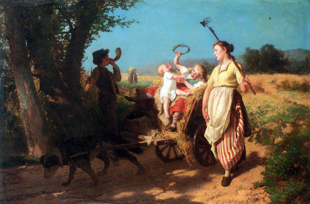 The Center of Attention, vintage artwork by Theodore Gerard, 12x8" (A4) Poster