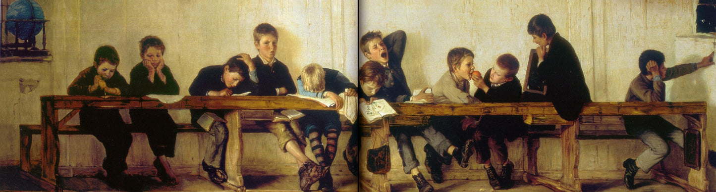 In Detention (Detail), vintage artwork by Gustave Igler, 12x8" (A4) Poster