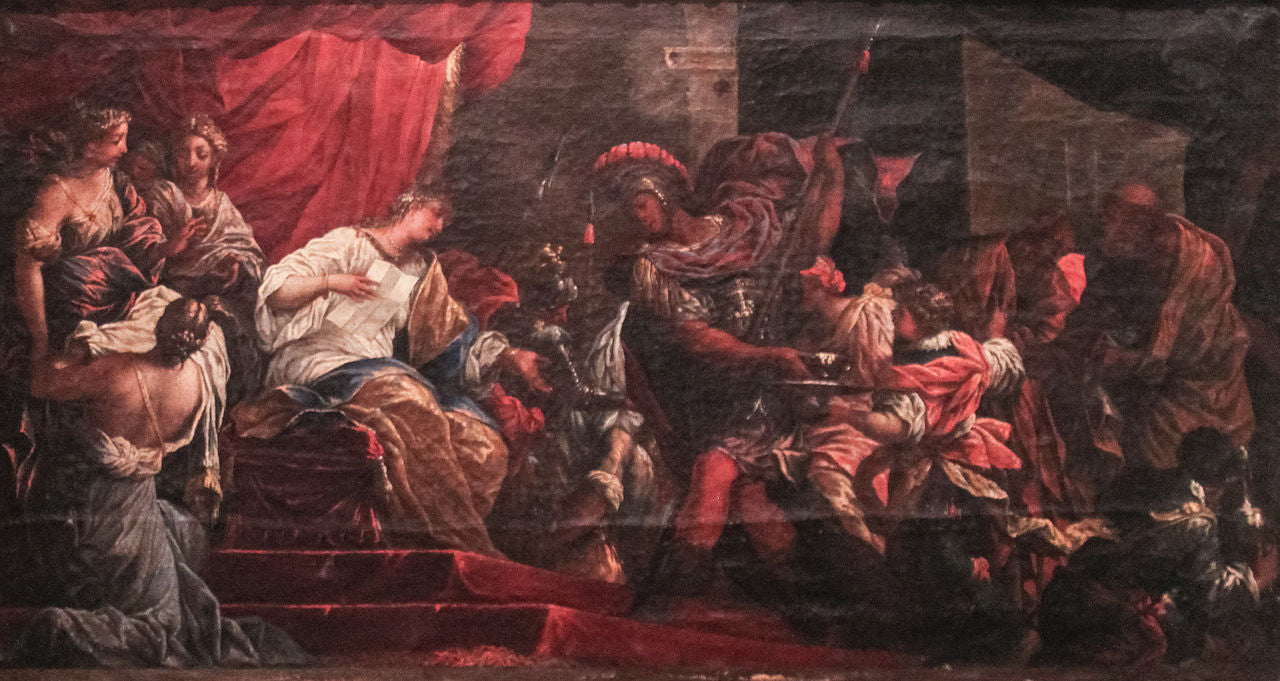 Sophonisba, vintage artwork by Filippo Gherardi, 12x8" (A4) Poster